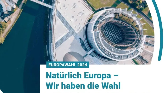 Screenshot vom Titelblatt der Europawahlforderungen des DNR und 96 seiner Mitgliedsverbände